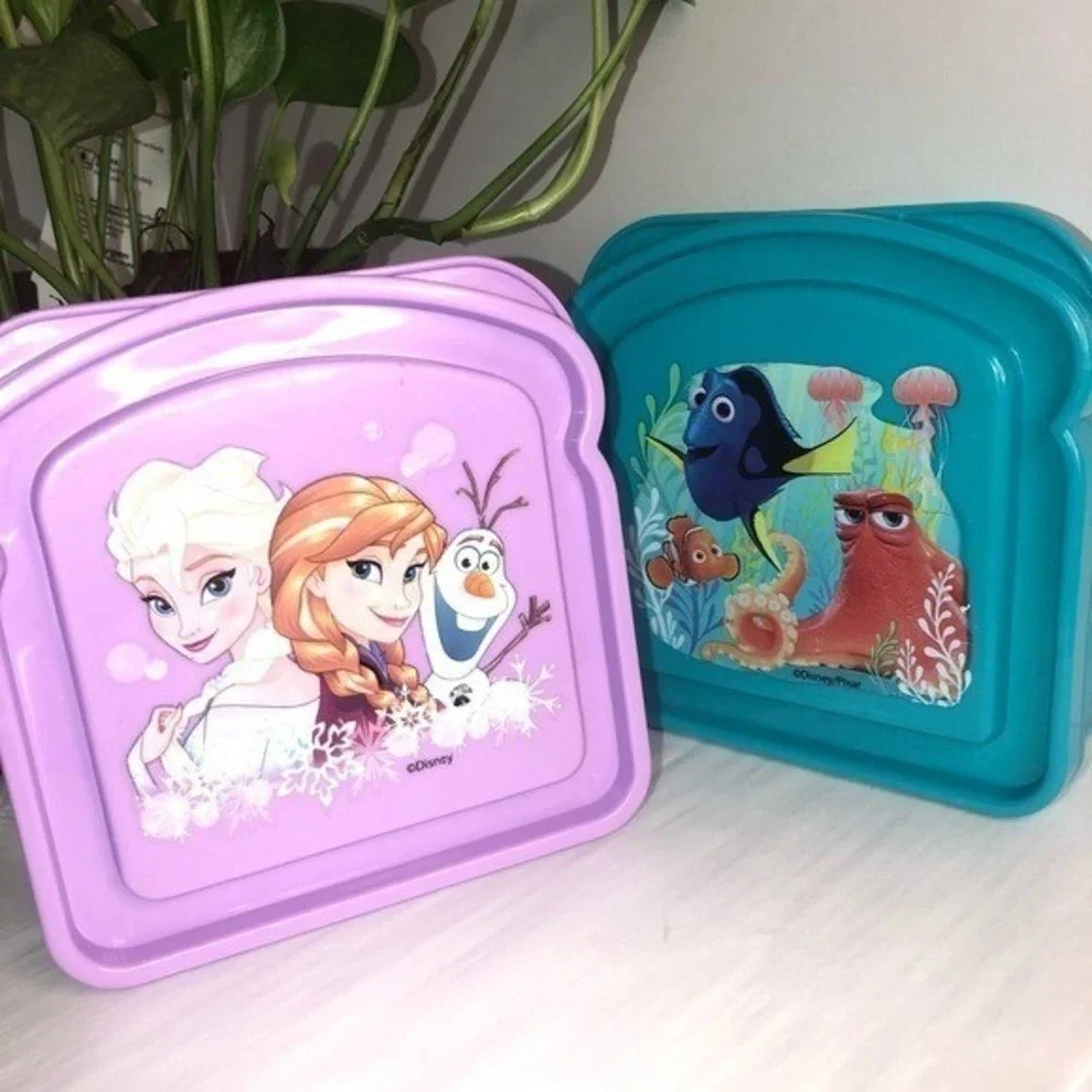 Disney Frozen‎ & Finding Dory Sandwich Container Set of 2 Lunch Box